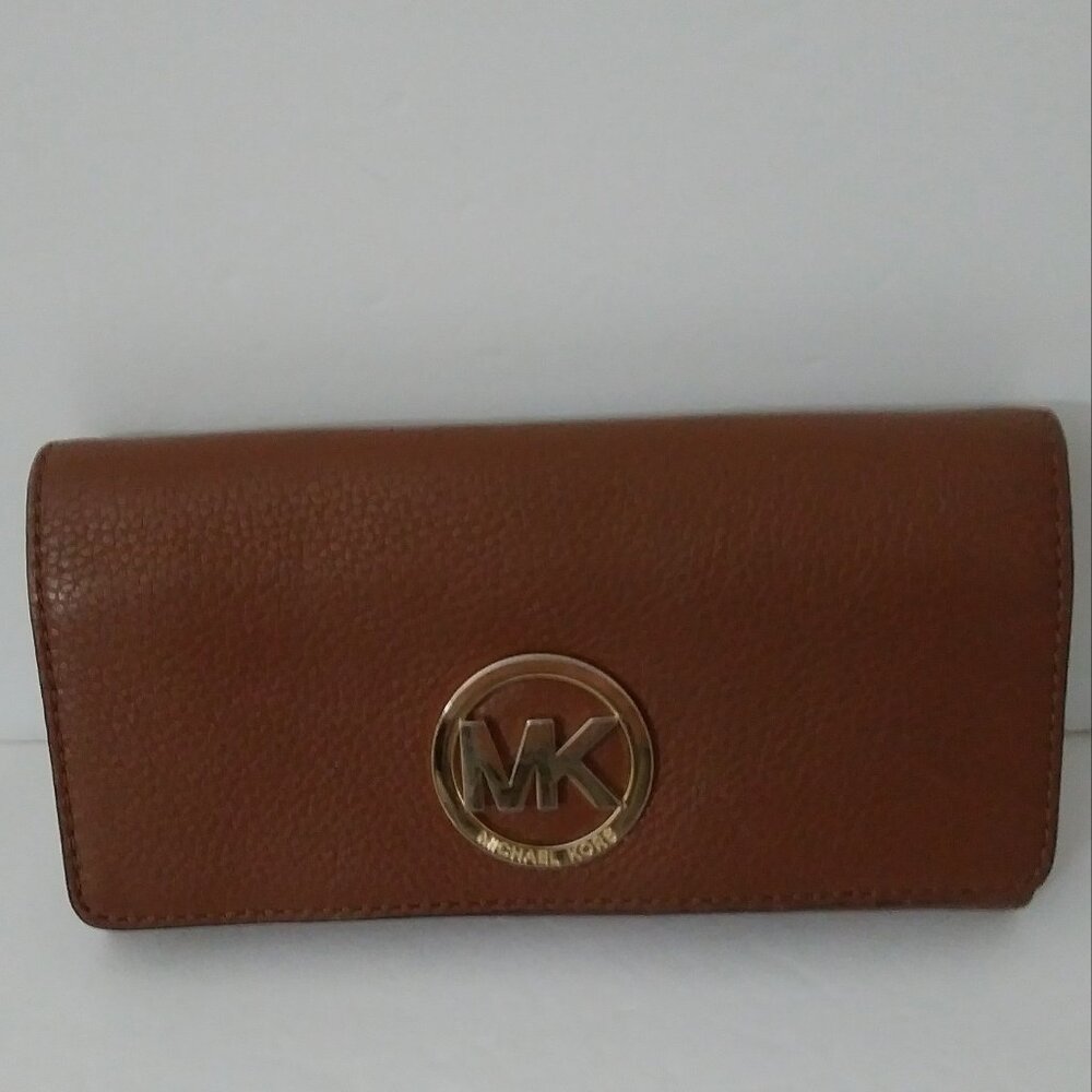 Michael Kors Fulton Leather Brown Wallet